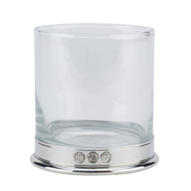 575/1 Single Plain Whiskey Glass with Pewter Base in Presentation Box