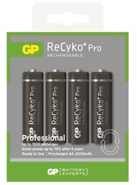 AA Rechargable Batteries GP (card 4) - Watch Accessories & Batteries/GP Ultra Batteries