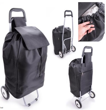 .EUR02A Shopping Trolley Plain Black - Leather Goods & Bags/Shopping Trolleys
