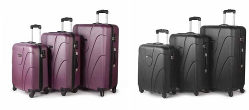.Luggage Set ABS Shell code 6000 Purple - Leather Goods & Bags/Luggage