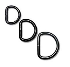 Metal D Rings Gun Metal - Fittings/D Rings & Loops