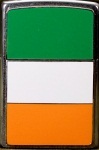 Zippo 200IRE Brushed Chrome, Irish Flag emblem