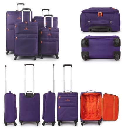 2141 Lightweight 4 piece trolley case set comprising 33, 30, 26 and 21inch cabin sized cases.