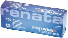 377 Renata Watch Batteries (box of 100) - Watch Accessories & Batteries/Silver Oxide Batteries