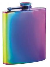 FLASK6 - 6oz Rainbow Hip Flask