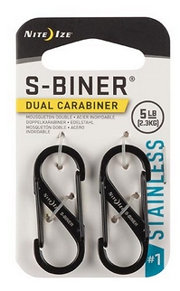 S-Biner� Stainless Steel Dual Carabiner SB1-2PK-01 - Engravable & Gifts/Victorinox Swiss Army Knives