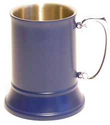 ...X57503 Blue Stainless Steel Tankard 500ml - Engravable & Gifts/Tankards