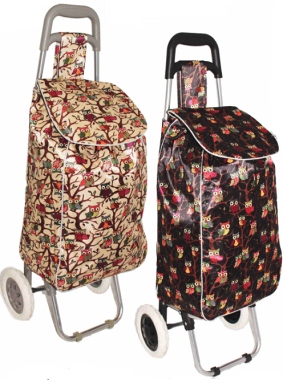 JBST06 Owl Shopping Trolley 56cm x 31cm x 22cm - Leather Goods & Bags/Shopping Trolleys