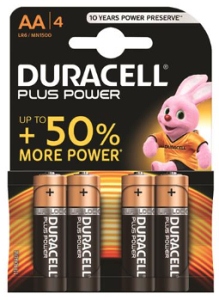 .Duracell Plus AA Batteries (pack 4)