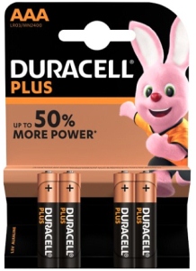 .Duracell Plus AAA Batteries (pack 4) - Watch Accessories & Batteries/Duracel Batteries