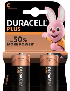 .Duracell Plus C Batteries (pack of 2)