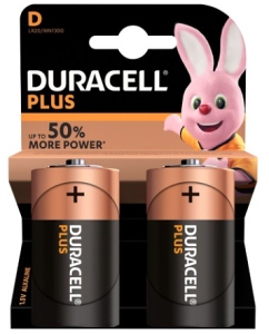 .Duracell Plus D Batteries (pack of 2) - Watch Accessories & Batteries/Duracel Batteries