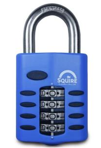 Squire CP40S - Weather Resistant 40mm Combination Padlock - 4 wheel - SS Open Shackle