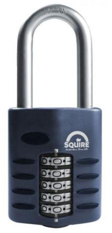 Squire CP60/2.5 - Weather Resistant 60mm Combination Padlock - 5 Wheel - Long Shackle 2.5 - Locks & Security Products/Padlocks & Hasps