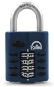 Squire CP40 - Weather Resistant 40mm Combination Padlock - 4 wheel - Open Shackle