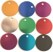 Round Disc Aluminium Pet Tags 25mm - Engravable & Gifts/Pet Tags