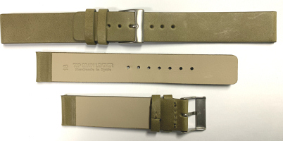 C101 Green Birmania Arizona Plain Leather Hand Made Watch Strap