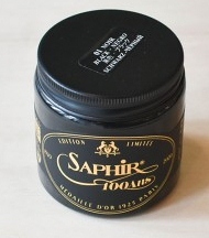 Saphir Pommadier Cream Black 100ml ( for price of 75ml) Jar 100 year Anniversary Medaille dOr 1925 Paris REF 1033 - Shoe Care Products/Medaille dOr 1925 Paris