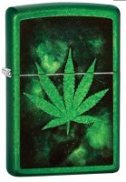 Zippo 60004264024840-065655 GREEN LEAF DESIGN cannabis - Zippo/Zippo Lighters