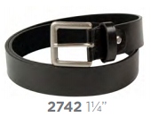 2742 Black Leather Effect Belts 1.1/4 (Pack of 12 Assorted Sizes) - Leather Goods & Bags/Belts