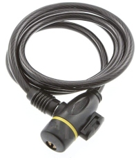 0812K Sterling Locking Cable 8mm x 120cm, Self coiling, With bracket, Black - Locks & Security Products/Bike Locks