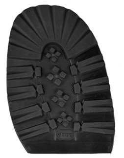 Vibram Grizzly 7mm Rubber 1/2 Soles Black (pair) - Shoe Repair Materials/Soles