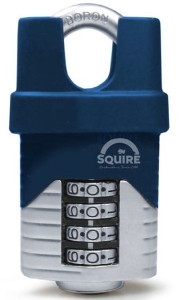 Squire VULCAN COMBI50CS 50mm Padlock - Closed Shackle - 4 Wheel - Locks & Security Products/Padlocks & Hasps