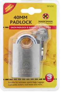40mm Marksman Beam Blade Padlock 59125C - Locks & Security Products/Padlocks & Hasps