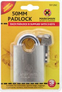 50mm Marksman Beam Blade Padlock 59126C - Locks & Security Products/Padlocks & Hasps