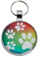 R5601 Coloured Paws Pet Tag - Engravable & Gifts/Pet Tags