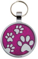 R5606 Pink Paws Pet Tag - Engravable & Gifts/Pet Tags