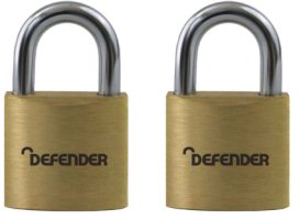 DFBP2T Squire Defender 20mm Padlock Twin Pack - Locks & Security Products/Padlocks & Hasps