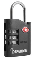 DFTSACOMBI35 Squire Defender TSA 35mm Combination Padlock - Locks & Security Products/Padlocks & Hasps