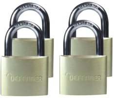 DFAL4Q Squire Defender 40mm Aluminium Padlock 4 Pack - Locks & Security Products/Padlocks & Hasps