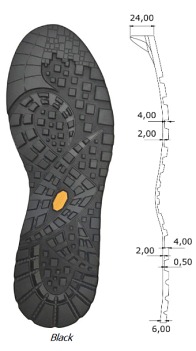 Vibram 1210 Friction Sole Black (pair) unit - Shoe Repair Materials/Units & Full Soles
