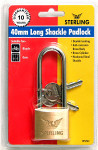 BPL242 40mm brass padlock long shackle 40mm Keyed Alike KA41 - Locks & Security Products/Padlocks & Hasps
