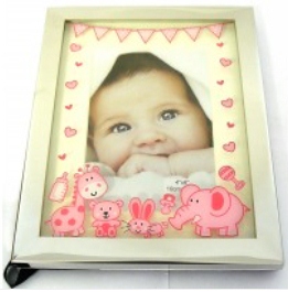 (PACK of 10)X86013 Baby Clothes Photo Frame Pink 23cm x 17cm (PACK of 10)