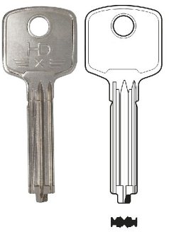 Hook 6095 XHV198 - HD X Series Pass Blank - Keys/Dimple Keys