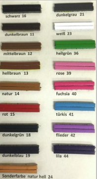 ..........Mixed Pack (20 pair) 120cm Kip Leather laces Assorted Colours