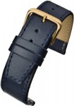 R626S Navy Blue Stitched Calf Leather Watch Straps - Watch Straps/Budget Straps