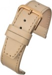 R627S Cream Stitched Calf Leather Watch Straps - Watch Straps/Budget Straps