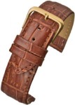 R650S Tan Padded Croc Grain Watch Straps - Watch Straps/Budget Straps