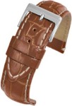 W1001P Tan High Grade Padded Leather Watch Strap - Watch Straps/Luxury Hand Made