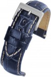 W1003P Blue High Grade Padded Leather Watch Strap - Watch Straps/Luxury Hand Made