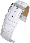 W104P White Padded Calf Leather Watch Strap