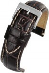 W105P Brown High Grade Padded Leather Watch Strap