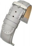 W108P Grey Padded Calf Leather Watch Strap - Watch Straps/Main Range
