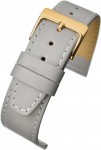 W108S Grey Calf Leather Stitched Watch Strap Matt Finish