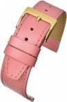 W109S Pink Calf Leather Stitched Watch Strap Matt Finish