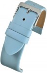 W117 Light Blue Calf Leather Watch Strap Matt Finish with Nubuck Lining - Watch Straps/Main Range